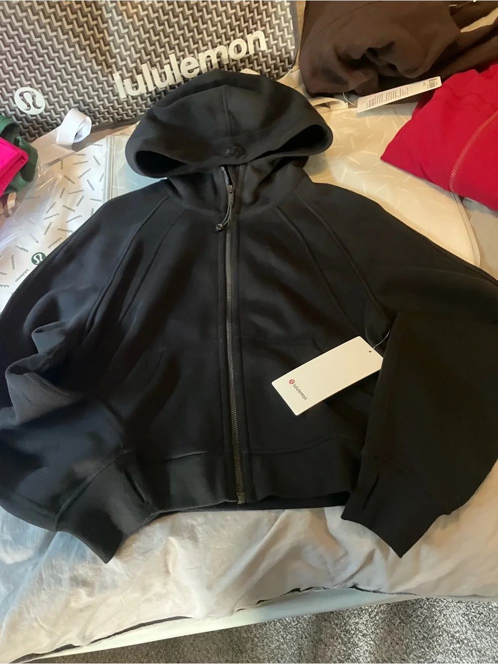 NWT Lululemon Scuba Oversized Full-Zip Hoodie, XS/S, BLACK